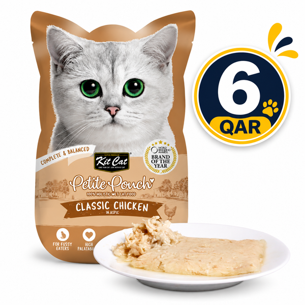 Kit Cat Petite Pouch Complete & Balanced Classic Chicken In Aspic  70g Pouch