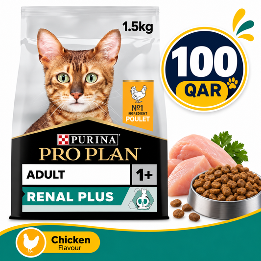 Purina Pro Plan Adult Renal Plus Everyday Dry Cat Food with Chicken, 1.5 kg