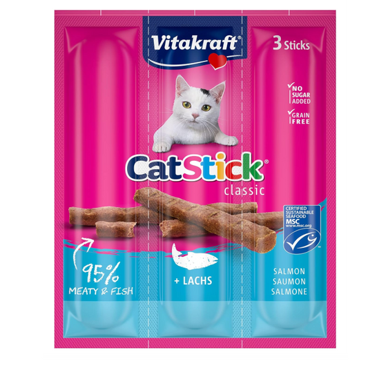 Vitakraft Cat Sticks Mini Salmon & Trout 18g – 3pcs