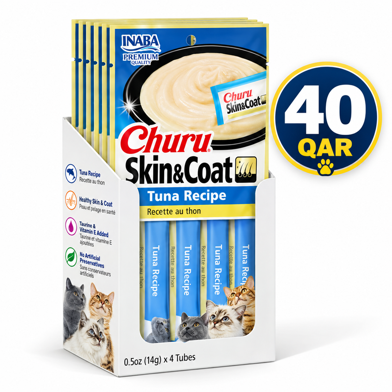 Churu Skin & Coat Tuna Recipe 4 tubes 56g — 14gX4x6 (24Tubes)