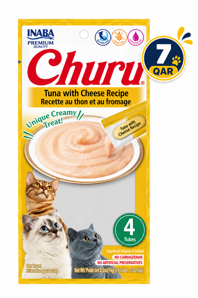 Churu Tuna with Cheese Recipe 4 tubes 56g — 14gX4 Tubes