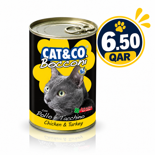 Cat & Co. WET Chunks Chicken and Turkey 405g Can