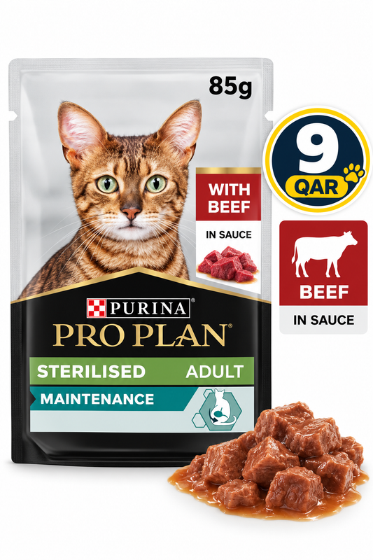 Purina Pro Plan Sterilised Adult Wet Cat Food, Beef in Gravy 85g