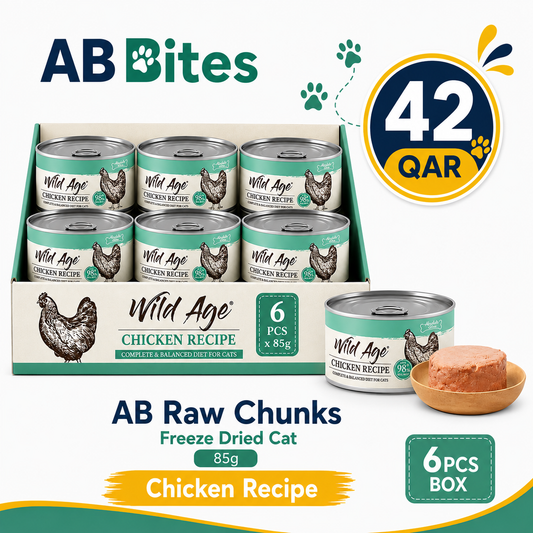 AB Bites Wild Ages Complete Wet Diet – Chicken Recipe 80gx6pcs