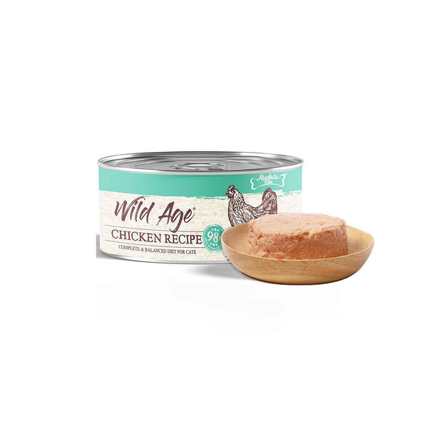 AB Bites Wild Ages Complete Wet Diet – Chicken Recipe 80g Can