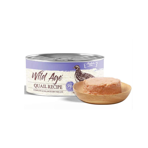 AB Bites Wild Ages Complete Wet Diet – Quail Recipe 80g Can