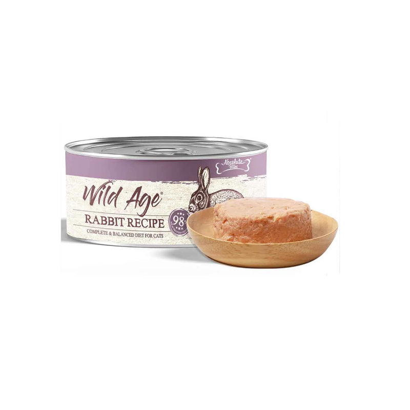 AB Bites Wild Ages Complete Wet Diet – Rabbit Recipe 80g Can