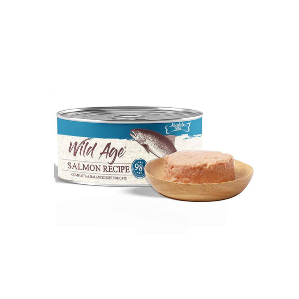 AB Bites Wild Ages Complete Wet Diet – Salmon Recipe 80g Can