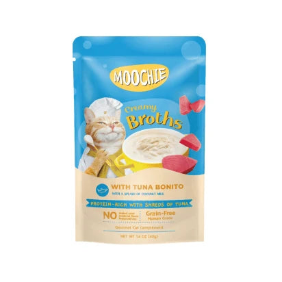 MOOCHIE CREAMY BROTH WITH TUNA BONITO 40g POUCH