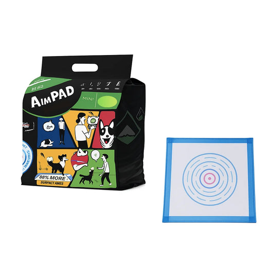 AimPAD mini dog training pads with target design, super absorbent and leak-proof for puppy potty training