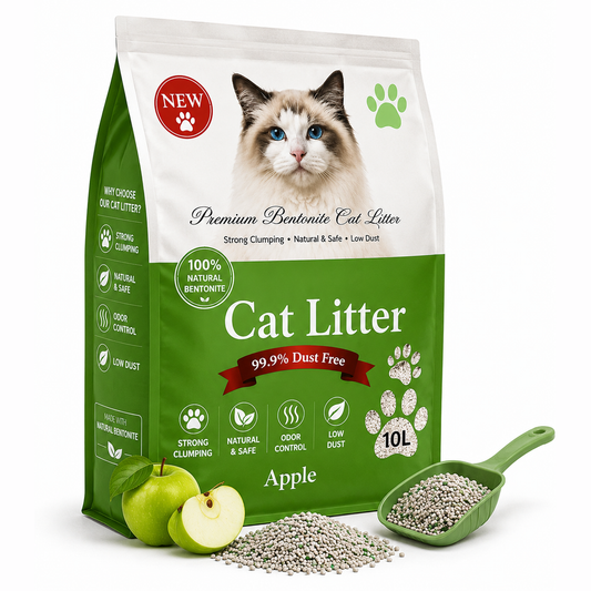 Bentonite Premium  Cat Litter – Apple 10L