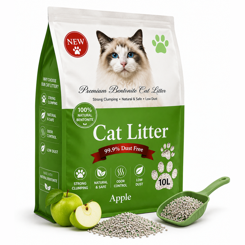 Bentonite Premium  Cat Litter – Apple 10L