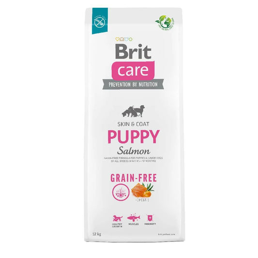Brit Care Grain-Free Salmon Puppy Dry Dog Food, 12kg (EX)