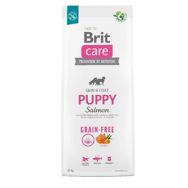 Brit Care Grain-Free Salmon Puppy Dry Dog Food, 12kg (EX)