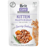 Brit Care Cat Kitten. Fillets in Jelly with Savory Salmon 85 g