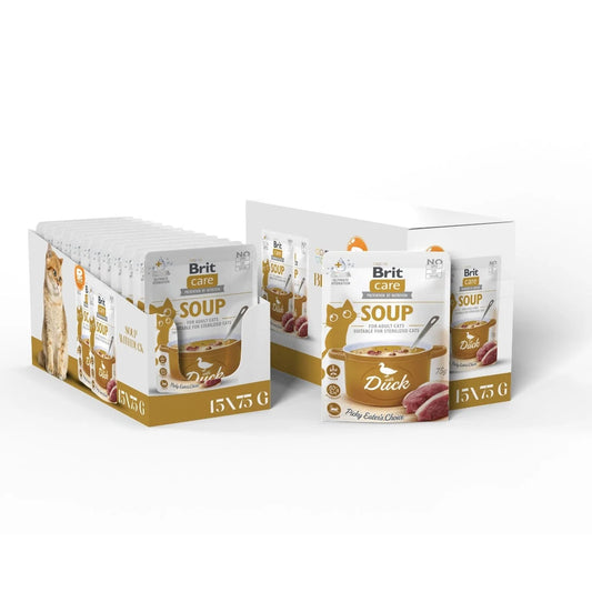 Brit Care Cat Soup with Duck 15X75 g