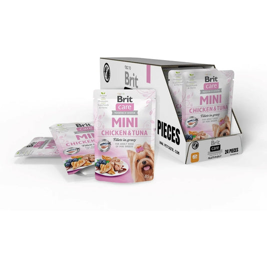 Brit Care Mini Chicken&Tuna fillets in gravy 24x85g