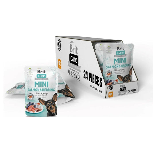 Brit Care Mini with Salmon&Herring sterilised fillets in gravy 24X85 g
