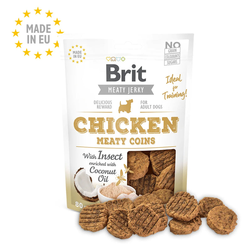 Brit Jerky-Chicken with Insect Meaty Coins 80g