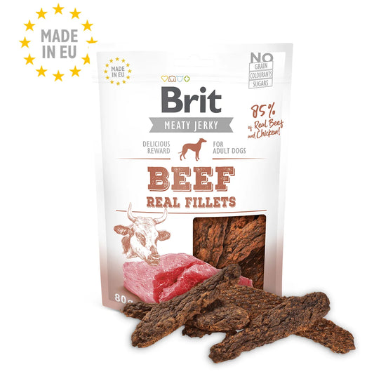 Brit Jerky-Beef Fillets 80g