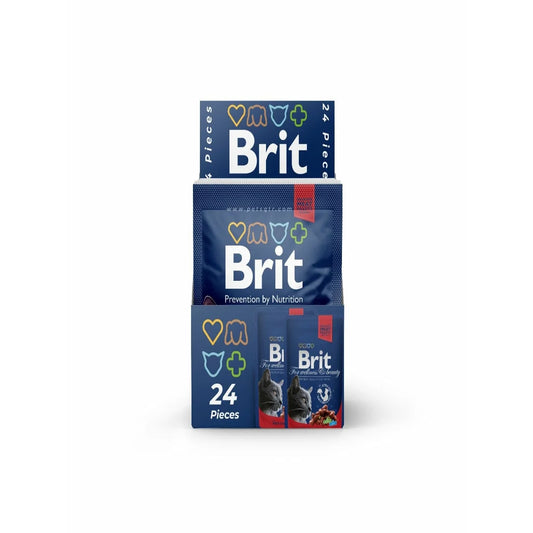 Brit Premium Cat Pouch with Beef Stew & Peas  24x100g
