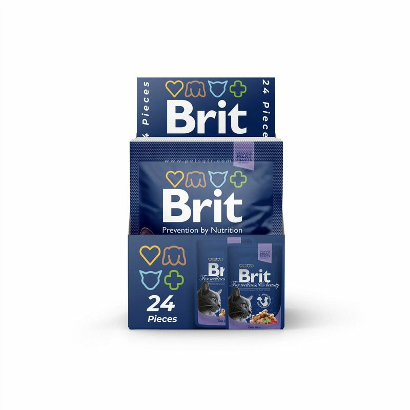 Brit Premium Cat Pouches with Cod Fish 24x100g