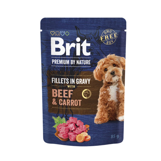 Brit Premium by Nature Dog, Fillets in Gravy with Beef & Carrot 85 g