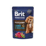 Brit Premium by Nature Dog, Fillets in Gravy with Lamb & Green Peas 24x85 g