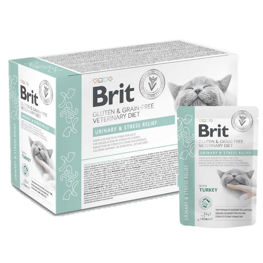 Brit Grain & Gluten Free VD Cat Pouch fillets in Gravy Urinary & Stress Relief 12x85 g