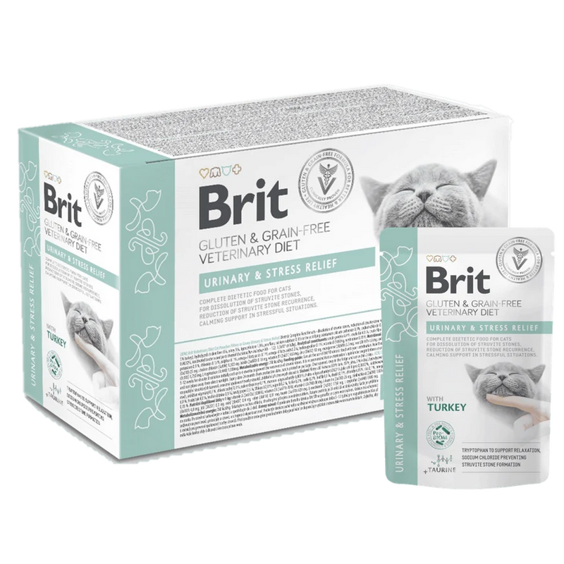 Brit Grain & Gluten Free VD Cat Pouch fillets in Gravy Urinary & Stress Relief 12x85 g