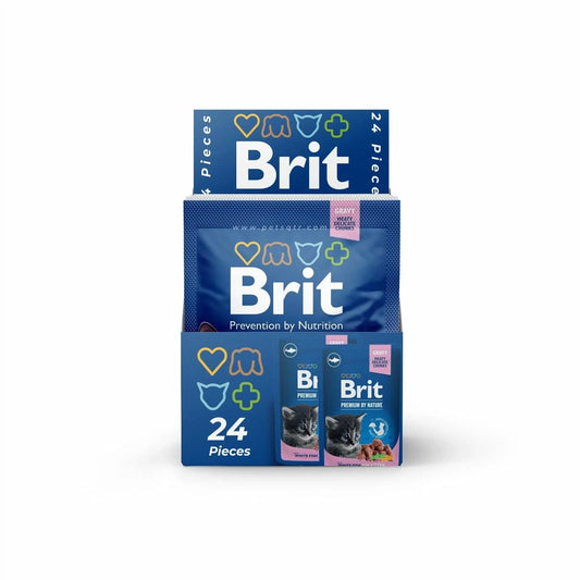 Brit premium Gravy with White fish for Kitten 24x100g pouchs