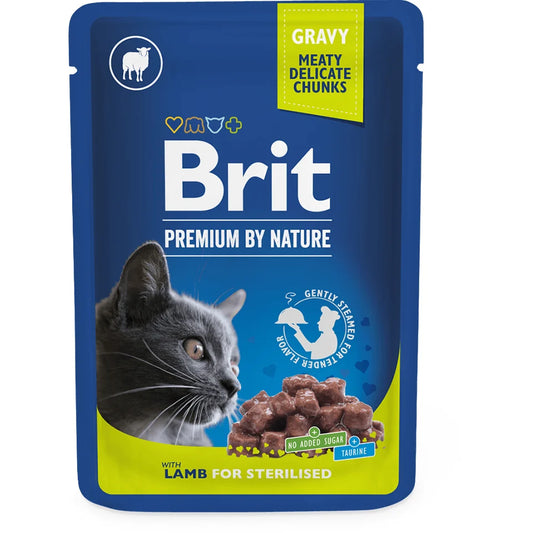 Brit Premium Cat Pouche Lamb for Sterilised 100 g