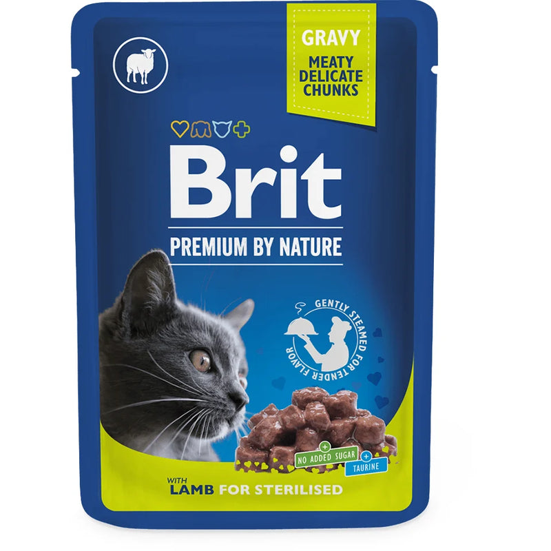 Brit Premium Cat Pouche Lamb for Sterilised 100 g
