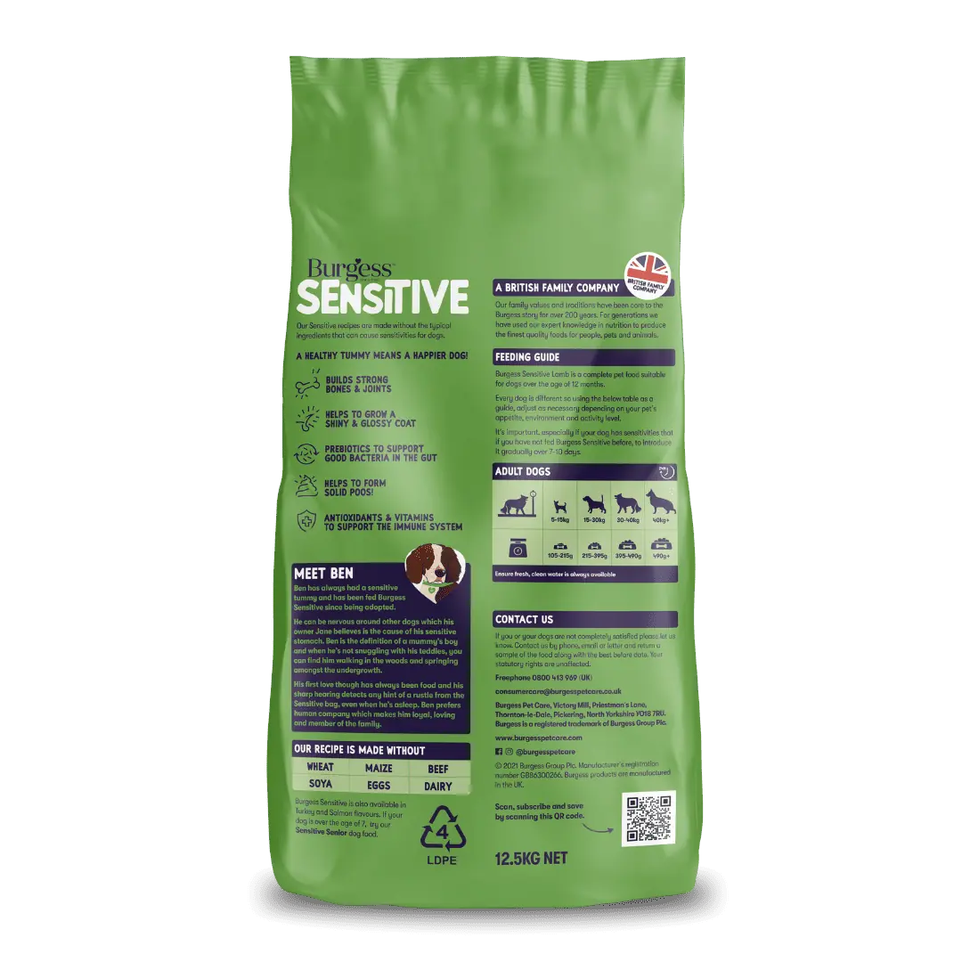 Burgess Sensitive Adult Dog Lamb 2 kg