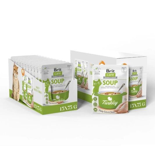 Brit Care Cat Soup with Turkey 15X75 g