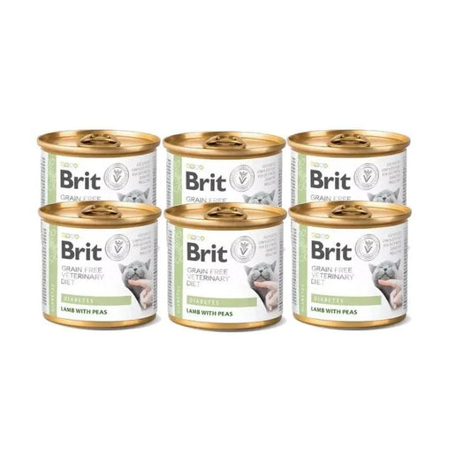 Brit GF Veterinary Diet Cat Cans Diabetes 6x200g