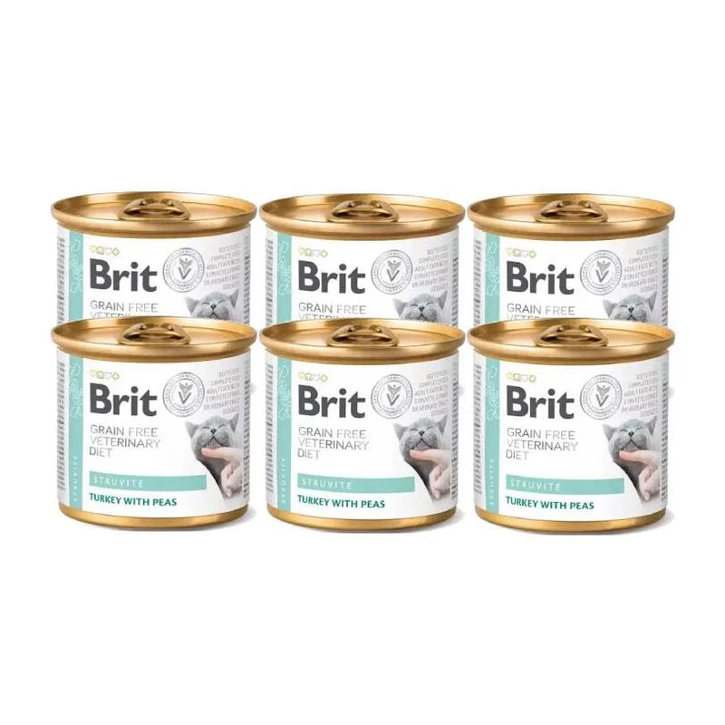 Brit GF Veterinary Diet Cat Cans Struvite 6x200 g