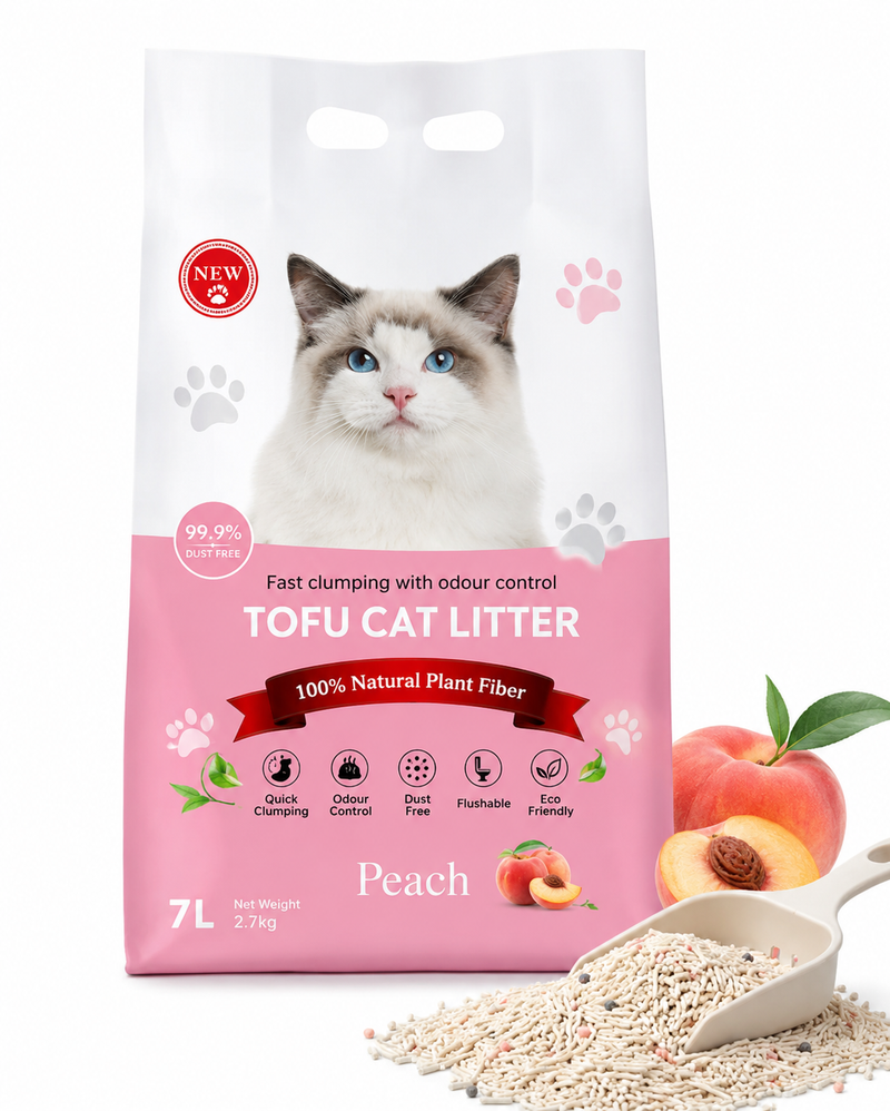 Tofu Natural Cat Litter – Peach Scent 7L