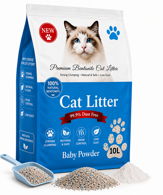 Bentonite Premium Cat Litter – Baby Powder | 10L