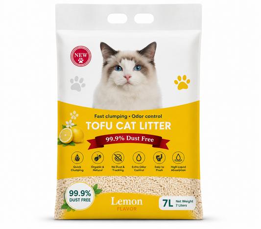 Tofu Natural Cat Litter – Lemon Fragrance 7L