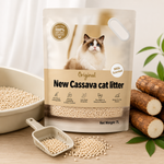 Cassava Cat Litter – Milk Scented 6L - 100% Natural & Flushable