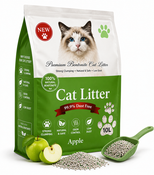 Bentonite Premium  Cat Litter 10L – Apple