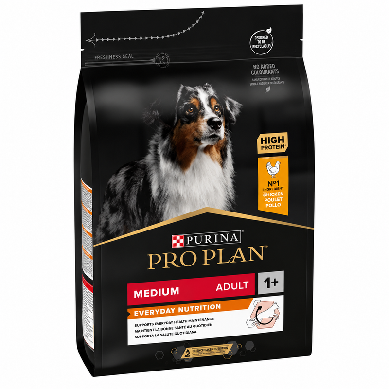 Purina Pro Plan Everyday Nutrition Medium Adult, Dry Dog food with Chicken, 3 kg