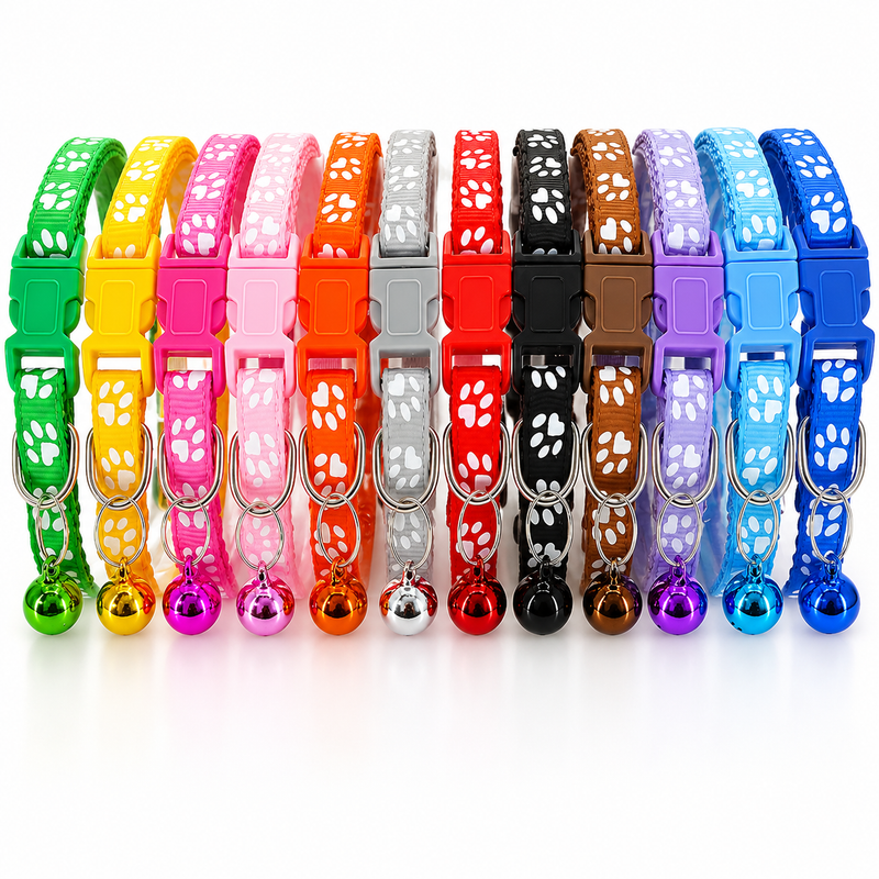 Adjustable Cat Collar - Paws Sign