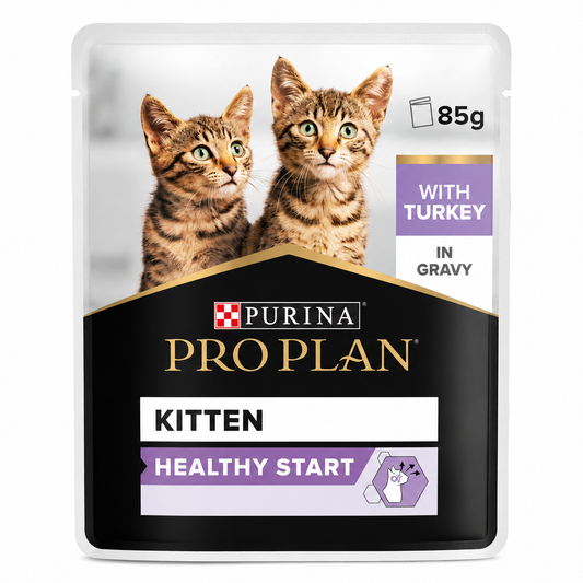 Purina Pro Plan Kitten Wet Cat Food, Turkey in Gravy MP4 85g