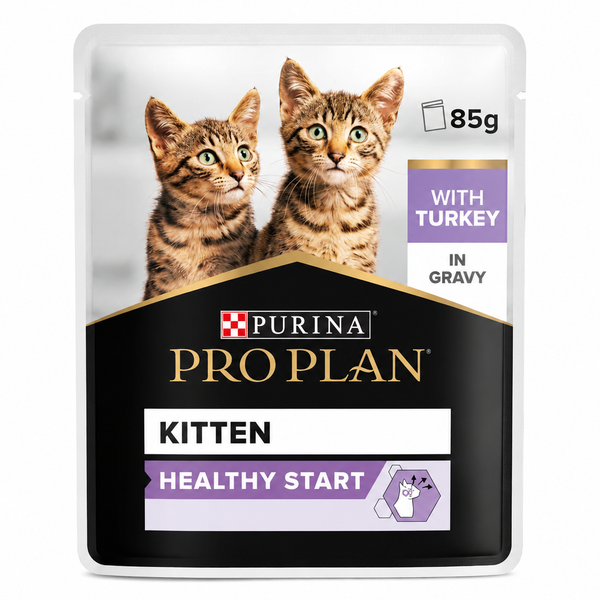Purina Pro Plan Kitten Wet Cat Food, Turkey in Gravy MP4 85g