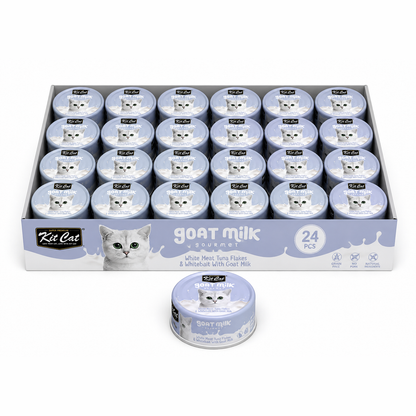 Kit Cat White Meat Tuna Flakes & Whitebait With Goat Milk 70gx24pcs