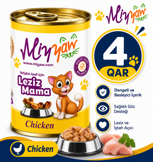 Miyyaw Chicken Pate Adult Cat Wet Food 400g  Can