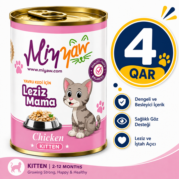 MIYYAW WET FOOD FOR KITTEN WITH CHICKEN Pate 400g  Can