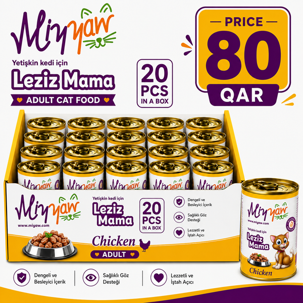 Miyyaw Chicken Pate Adult Cat Wet Food 400g x 20pcs